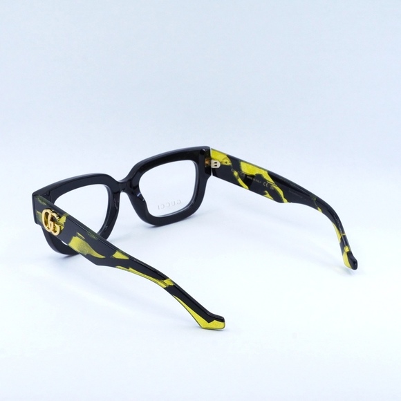 NWT Gucci GG1548O Black-Black Rectangle 52mm Eyeglasses